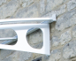 Preview: Palram-Canopia Tür Vordach BORDEAUX 4460 (447x139x33cm) 3mm Acryl weiß/klar
